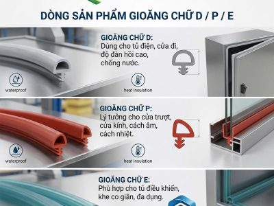 Gioăng cửa tủ điện chữ D/P/E